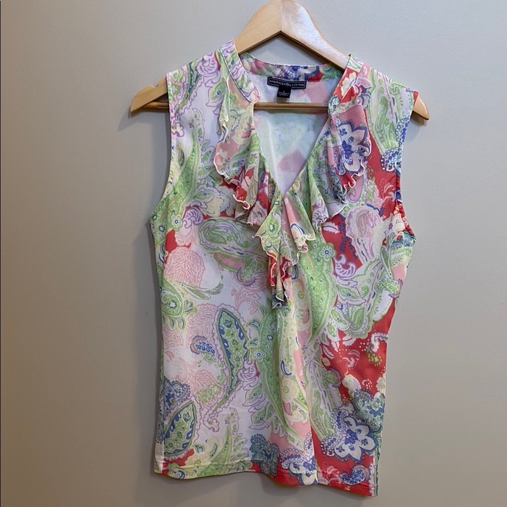 American Living mesh double layer top size L